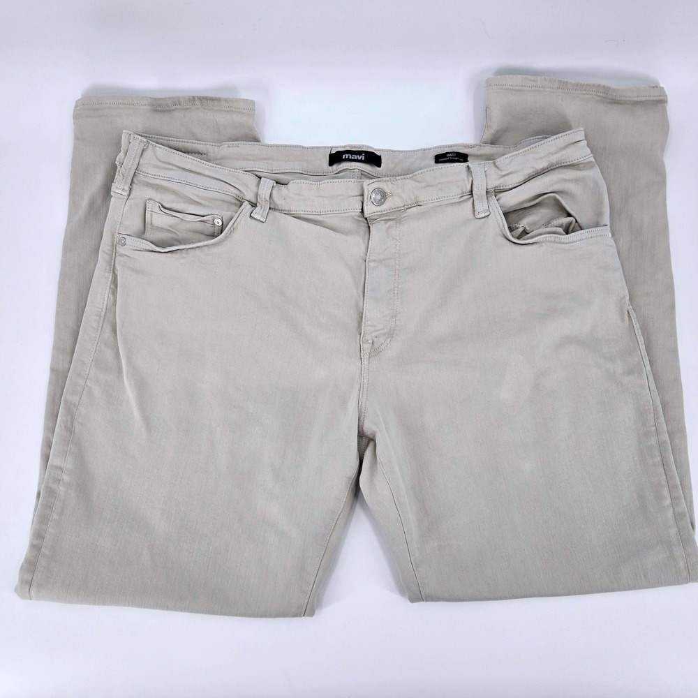 Mavi Matt Relaxed Straight Leg Khaki‎ Pants Tan Big & Tall Size 44x32
